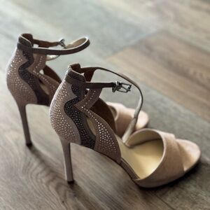 Jessica Simpson Soft Pink Heels w/ Rhinestones